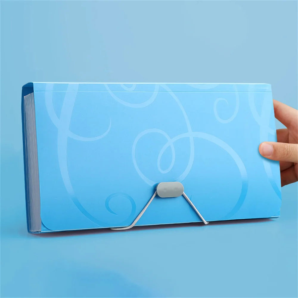 Portable Organizer File Folder Expanding A6 Plastic Pouch Document Bag Card Holder File Wallet Extension folder