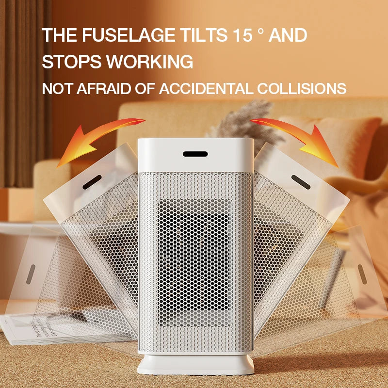 Portable Space Heater For Home Office PTC Ceramic Fast Heating 1200W Electric Fan Heater With Oscillation Remote/Timer