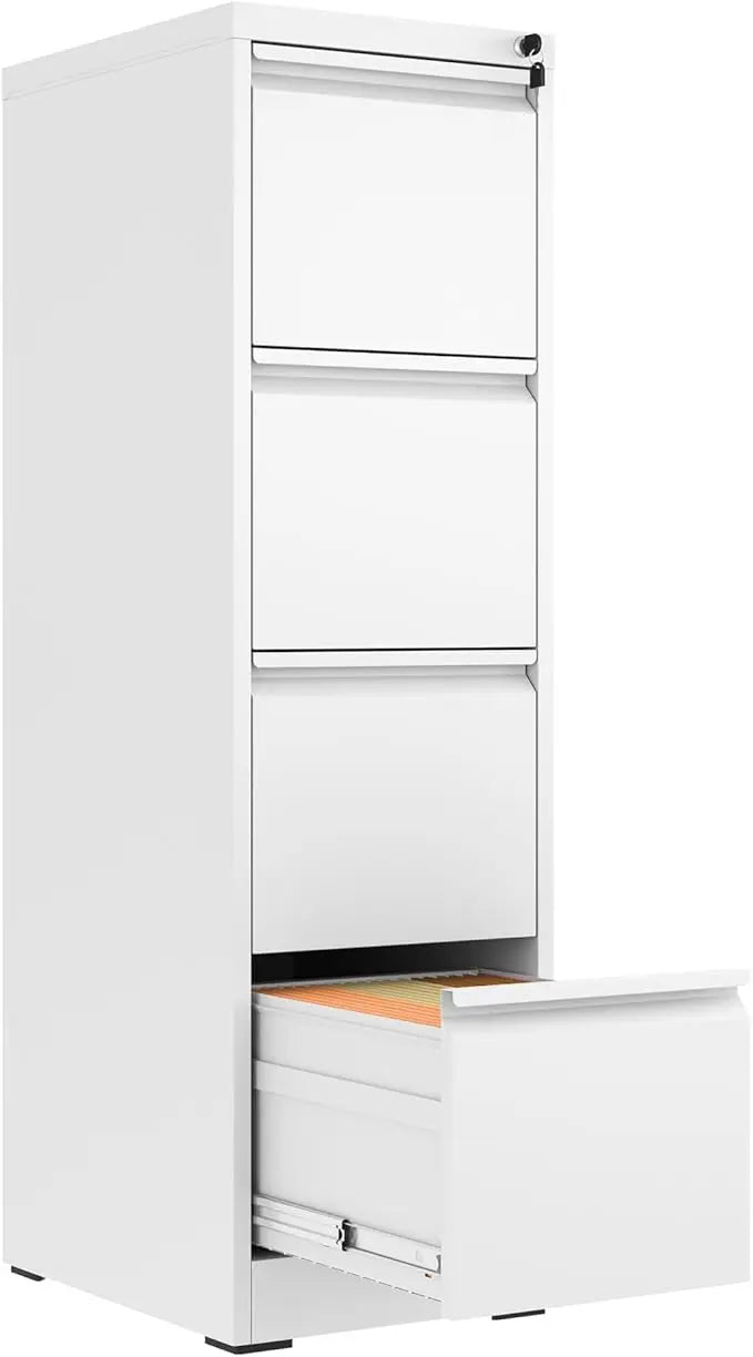 4 Drawer File Cabinet with Lock,Metal Vertical Filing Cabinets for Home Office,Heavy Duty Document Storage w/Universal