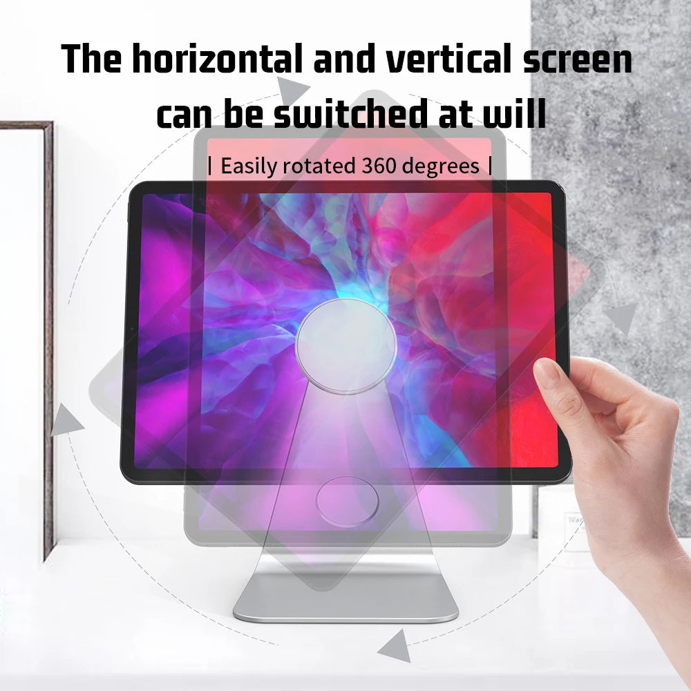 Tablet Stand For iPad A16 M2 M3 Air 11 13 Pro M4 12.9 Mini Metal Magnet Rotation Tablet Holder For Samsung Huawei