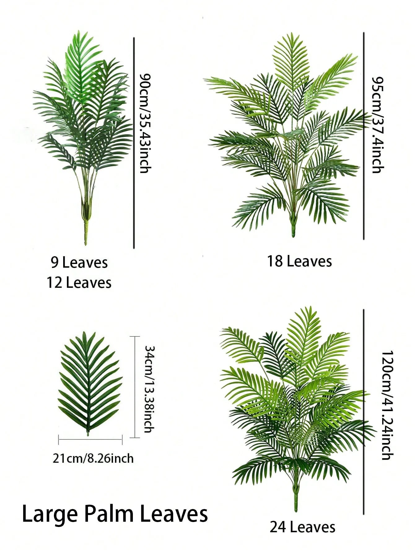 1pc Large Artificial Areca Palm Plant In Pot Plant Faux Tropical Plants Tall Table Palm Tree Home Office Decoration