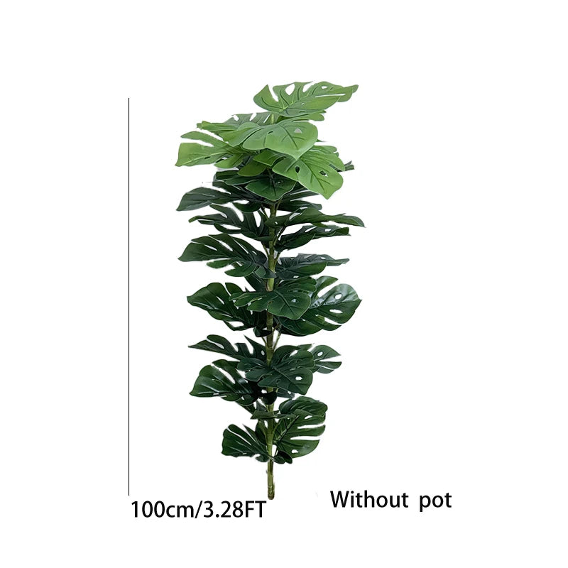 70-150cm Artificial Monstera Tree Fake Palm Plants Plastic Turtle Leafs Tropical Landscape Plants For Home Garden Shop