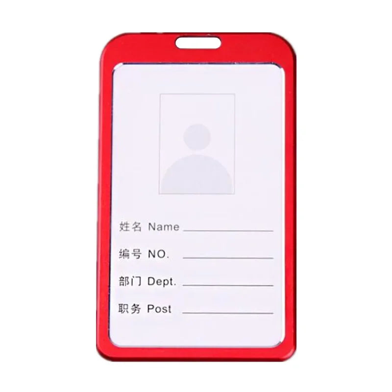 1pcs Card Holder High Quality Aluminum Alloy Employee Name ID Card Cover Metal Work Certificate Identity Badge ID
