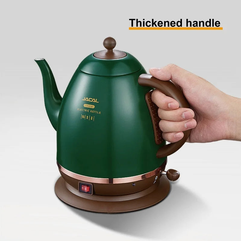 1500ml Electric Kettle Household Quick Boiling Kettle Long Spout Tea Kettle Retro Automatic Thermos Kettle Kitchen Tool