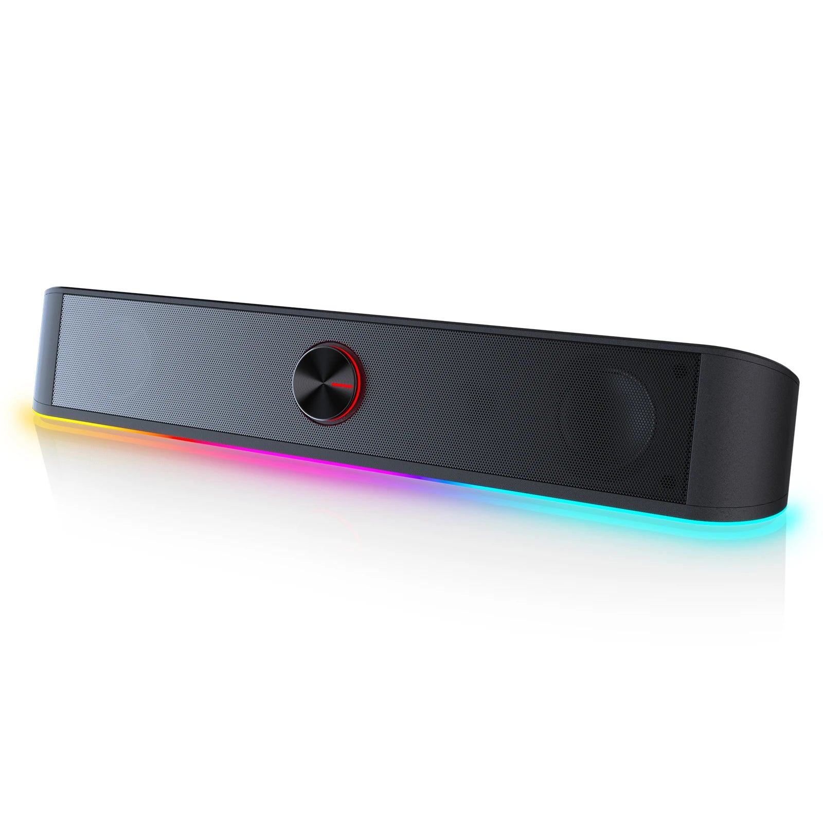 Redragon GS560 Adiemus RGB USB Desktop Soundbar 2.0 Channel Computer Speaker with Dynamic Lighting Bar Audio-Light