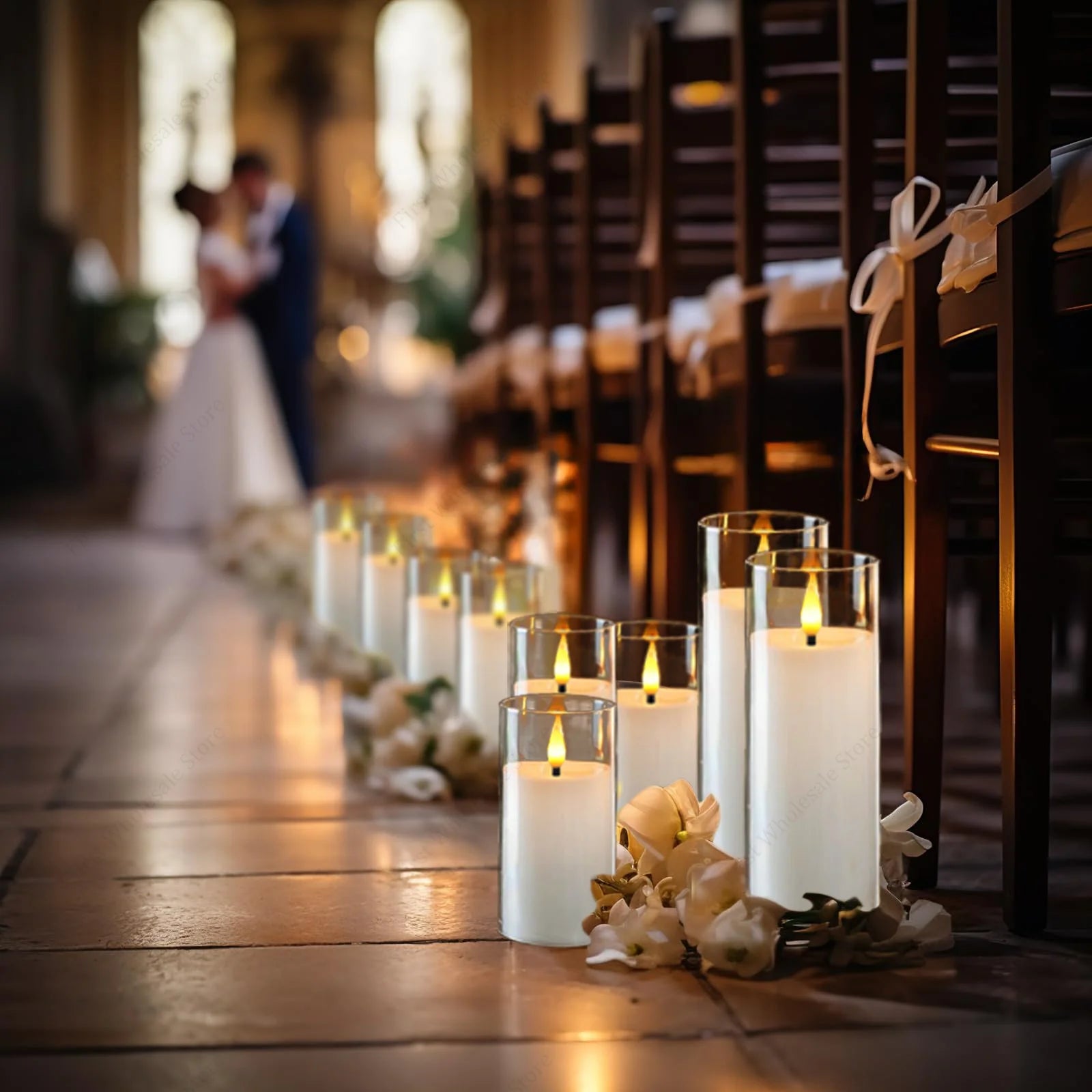 5-120PCS Wedding party Led Candles with Battery Operated Candles Flameless Fake Candles Romantic Ambiance Home Decor