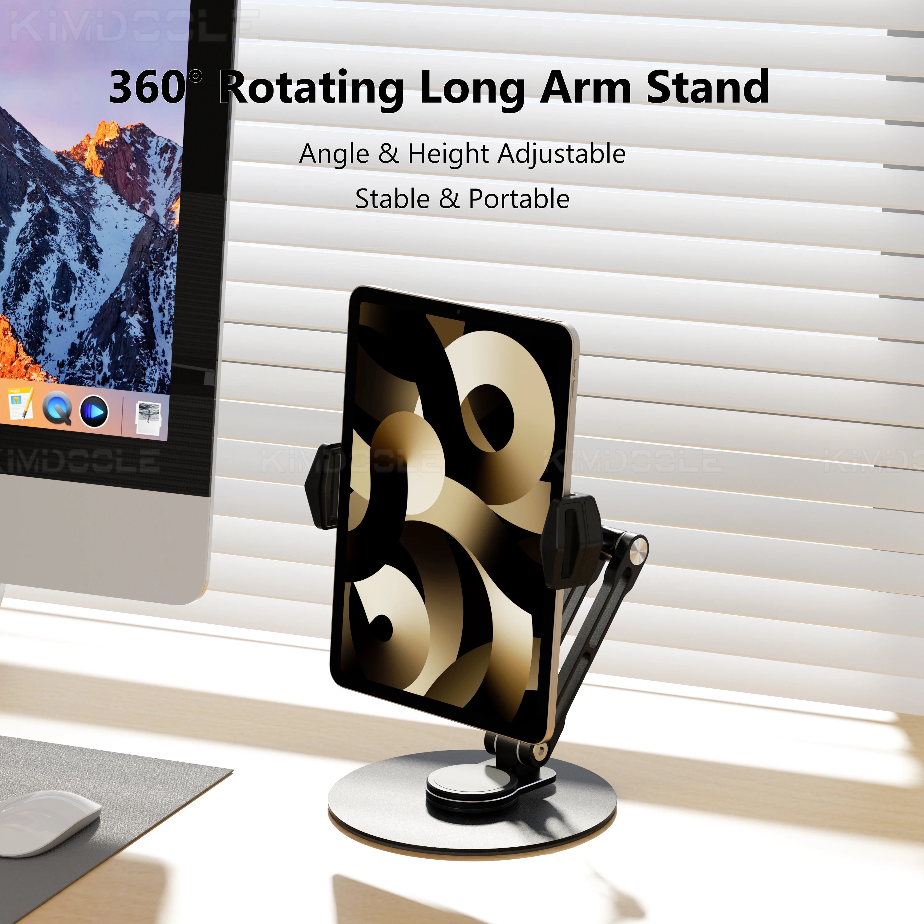 Monitor Foldable Arm Portable Monitor Pad Stand With 360 Rotation Tablet Support Displays Articulated Arm Monitor