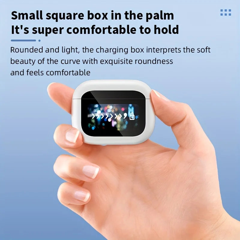 True Wireless Earbuds with Charging Case Wireless Earphones with Touch Screen HiFi Sound Quality Long Battery Life