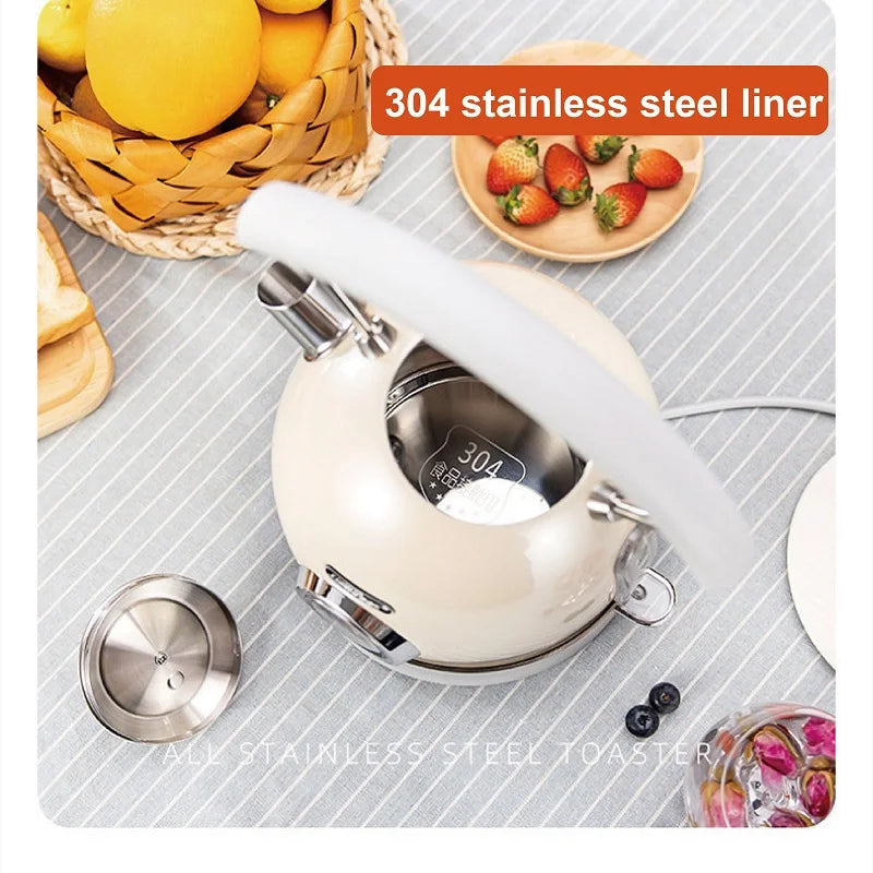 1.8L Retro Electric Kettle Household Quick Kettle Automatic Power Off With Temperature Display Teapot Keep Warm Kettle