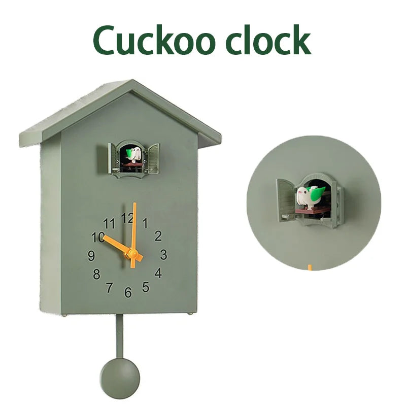 20x25cm Cuckoo Quartz Wall Clock Modern Bird Home Living Room Hanging Watch Horologe Clocks Timer Office Home