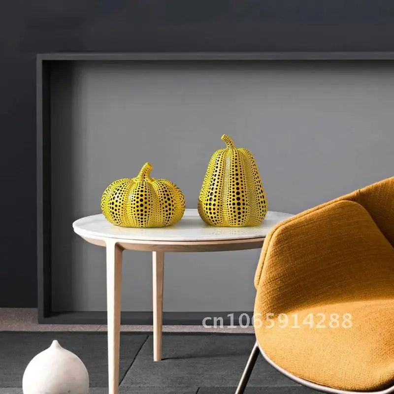 Pumpkin Polka Yayoi Ornaments Modern Sculpture Kusama Dot Owl Art Interior Wedding Christmas Arts Home Bird Decoration