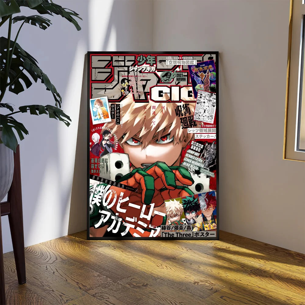 Anime B-Bakugou K-atsuki Poster Prints Wall Sticker Bedroom Living Home Room Office Decoration Painting Self Adhesive