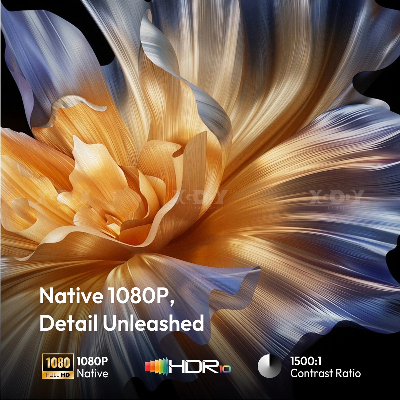 XGODY Projector 4K Beamer Android 11.0 Native 1080P Autofocus 300ANSI Dual Wifi Bluetooth Home Theater Cinema