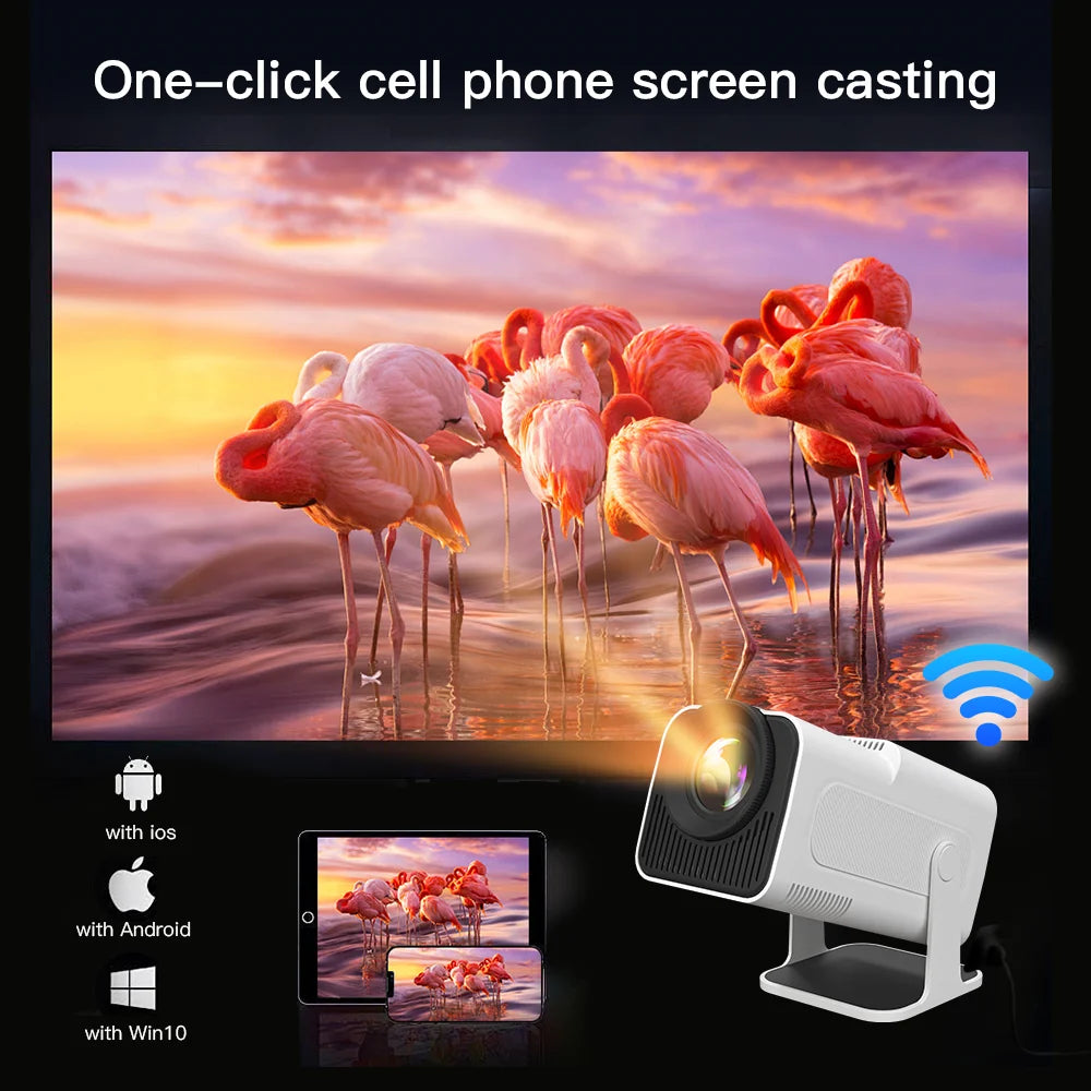 HY320 LYNCAST Smart Projector Dual WiFi6 400ANSI BT5.0 Automatic correction1920 1080P Full HD 4K Outdoor Home Video