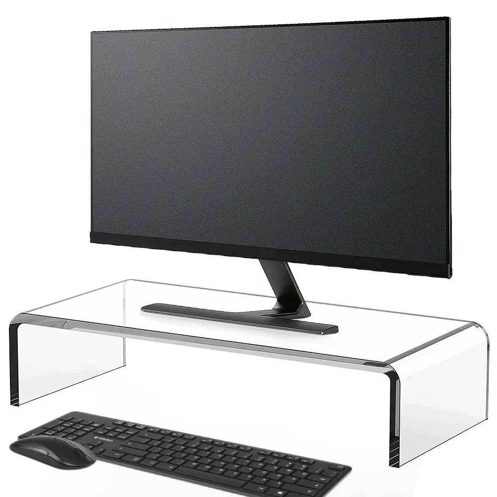Acrylic Monitor Stand Laptop Stand Riser Desk Computer Stand for Home Office Printer TV Screen Keyboard Storage