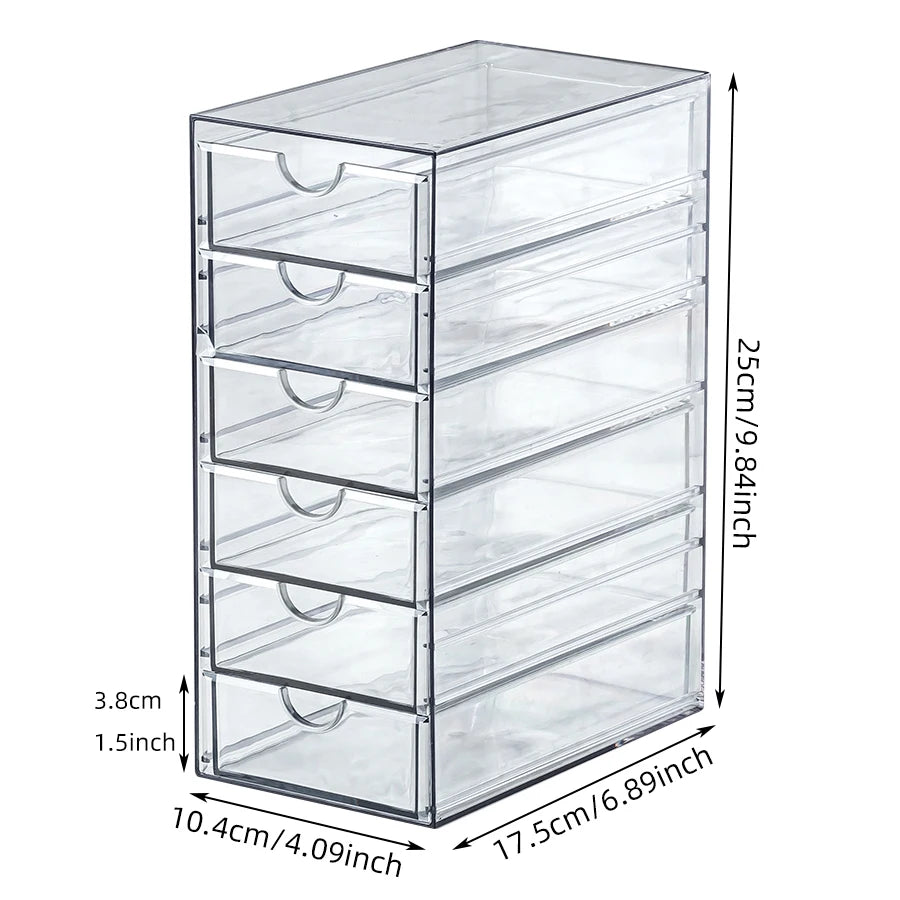 Transparent marker pen storage box desktop stationery pen holder storage box for watercolor painting pens. - Six floors