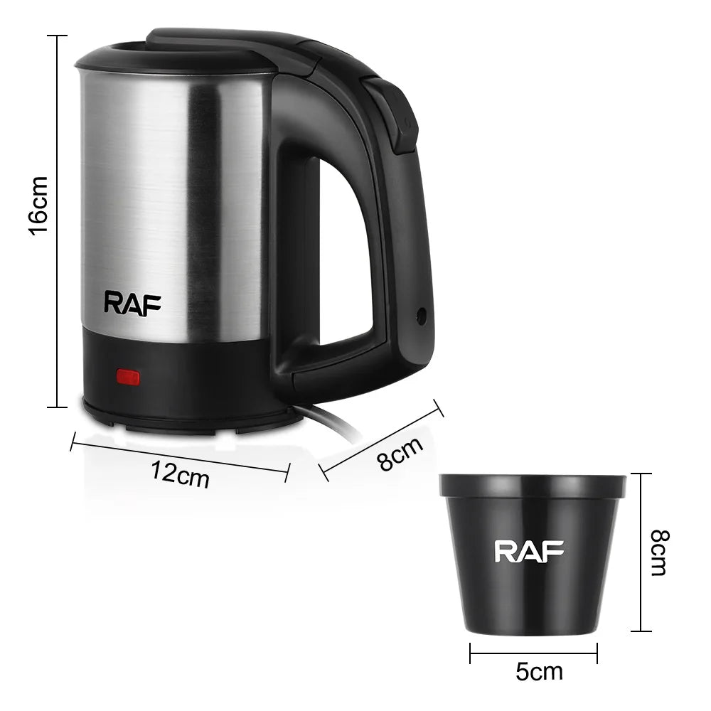 1000W 500ML Mini Electric Kettle Stainless Steel Automatic Power Off for Tea,Coffee Travel Portable Water Boiler,Fast