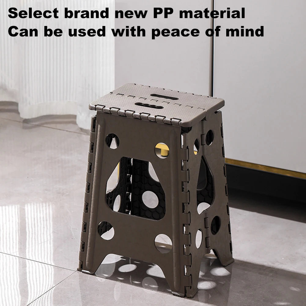 400 LBS Capacity Foldable Stool Plastic Non Slip Folding Stepping Stools Outdoor Camping Chair Seat Portable Thickened