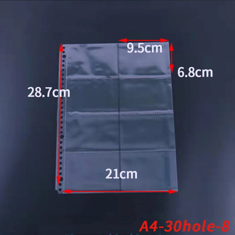 25PCS Clear Plastic A5B5A4A3 Folder Bags for Documents Transparent Sheet Loose Leaf Filling Protectors Notebook Binder