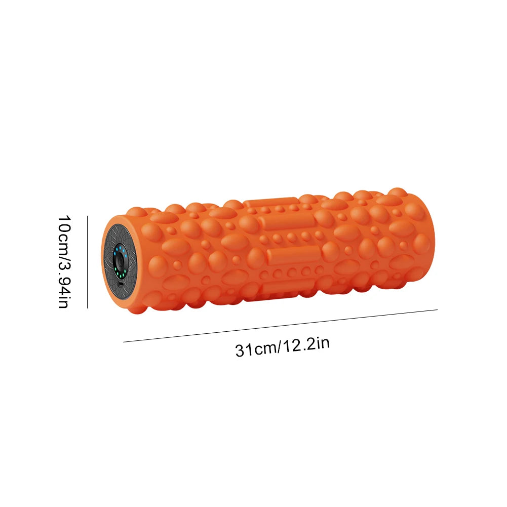 Electric Vibrating Foam Roller Massage Column Rechargeable Muscle Roller 5 Modes Tissue Massager for Bodybuilding