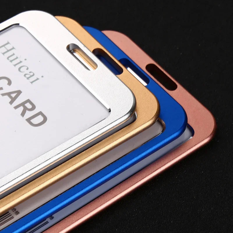 1pcs Card Holder High Quality Aluminum Alloy Employee Name ID Card Cover Metal Work Certificate Identity Badge ID