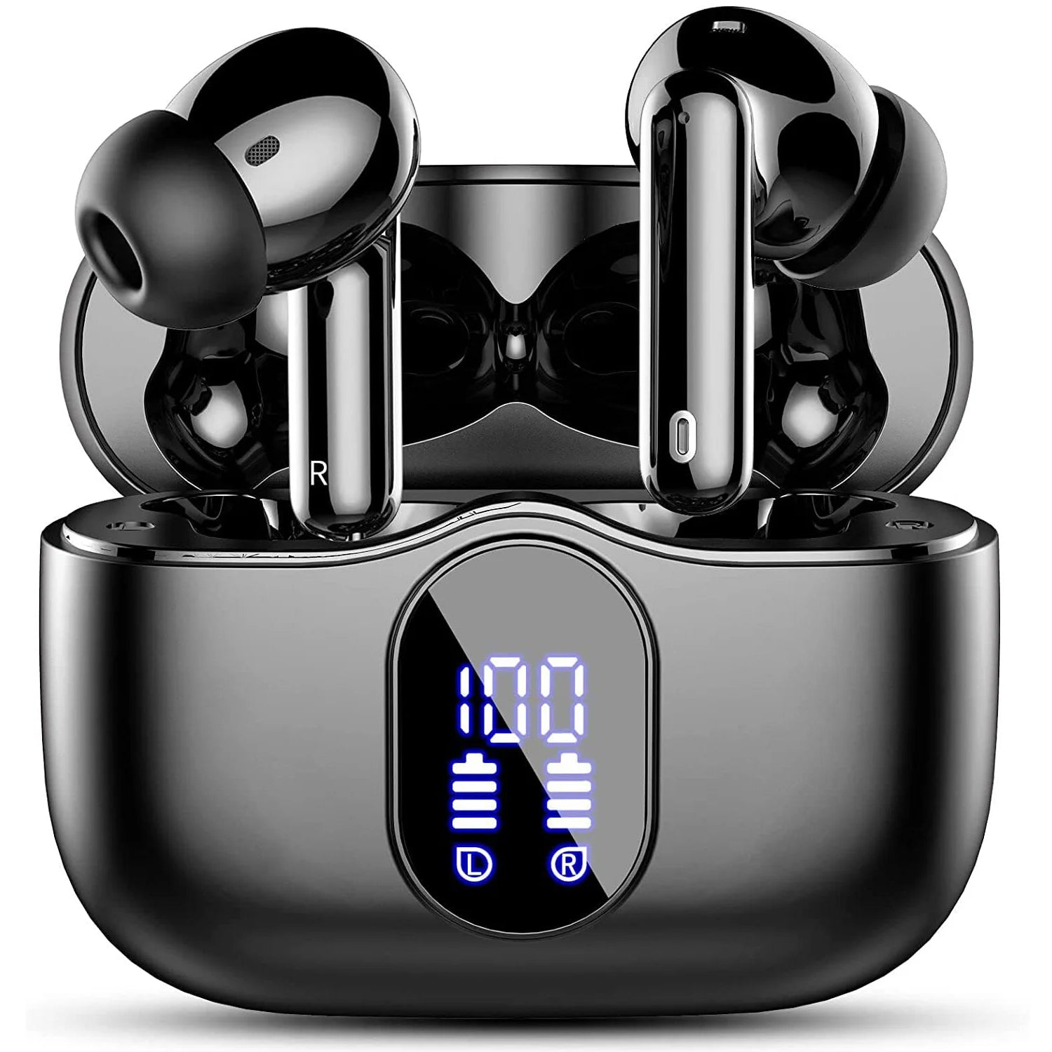 Wireless Earbuds with Bluetooth 5.3 In-Ear Headphones Featuring 4 ENC Mics and 36 Hours of Playtime LED Display