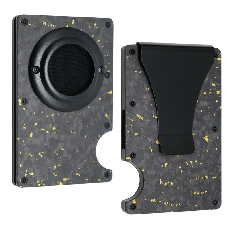 Cartera Airtag Men Carbon Fiber Forged Wallet Minimalist Slim Business Wallet Credit Card Holder Rfid with Cash Strap