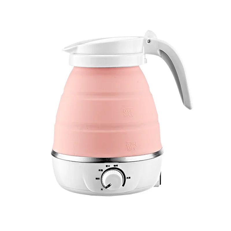 110V/220V Travel Camping Portable Foldable Silicone Electric Kettle Boiling Hot Water Thermal Insulation Heating Boiler