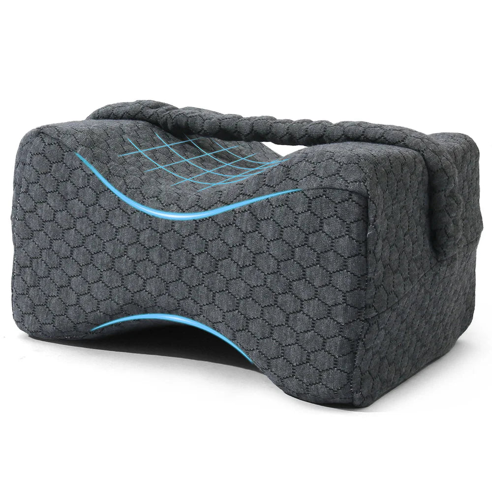 Knee Pillow for Side Sleepers with Straps Soft Memory Foam Leg & Knee Pillow memory foam leg pillow for side sleepers