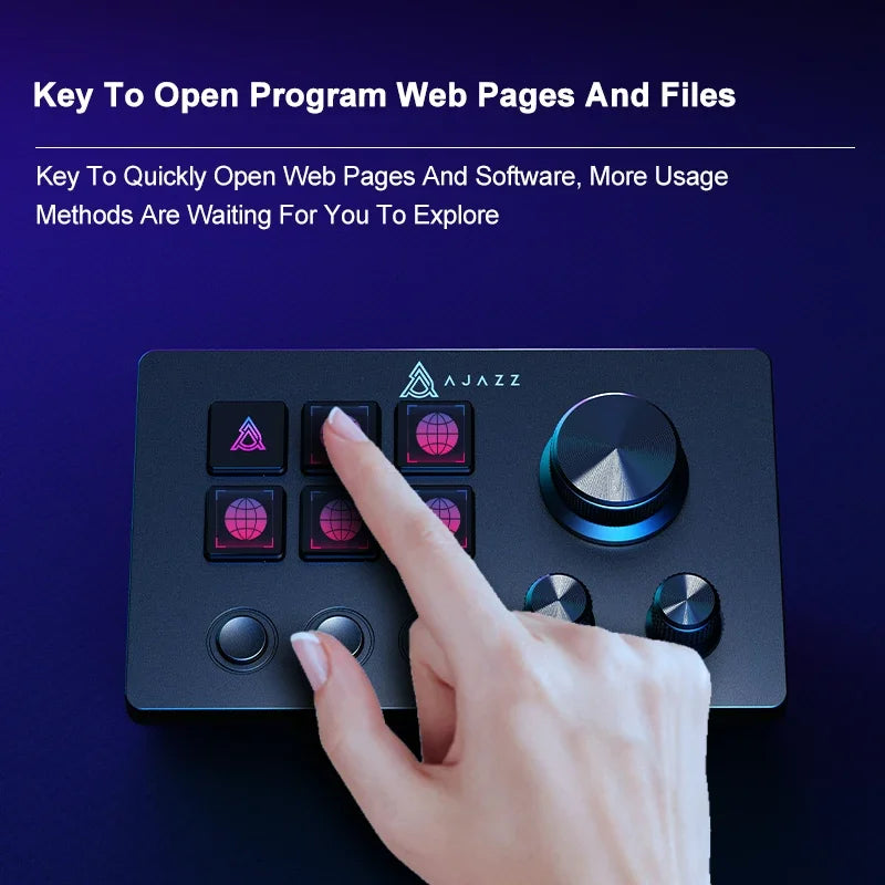 Ajazz AKP03E Programmable Macro Keyboard Multifunctional Console Panel Assistente Custom Button Mini Keyboard For PC