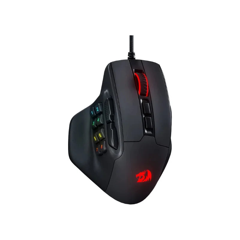 Redragon M811 Aatrox MMO Gaming Mouse 15 Programmable Buttons Wired RGB Gamer Mouse w/ Ergonomic Natural Grip Build