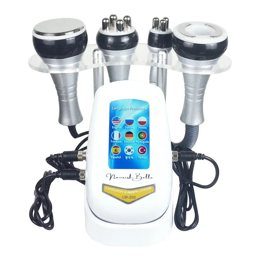 4IN1 Cavitation Body Slimming 40K Machine Beauty Massager Skin Tighten Face Lifting Vacuum Suction（Overseas Warehouse