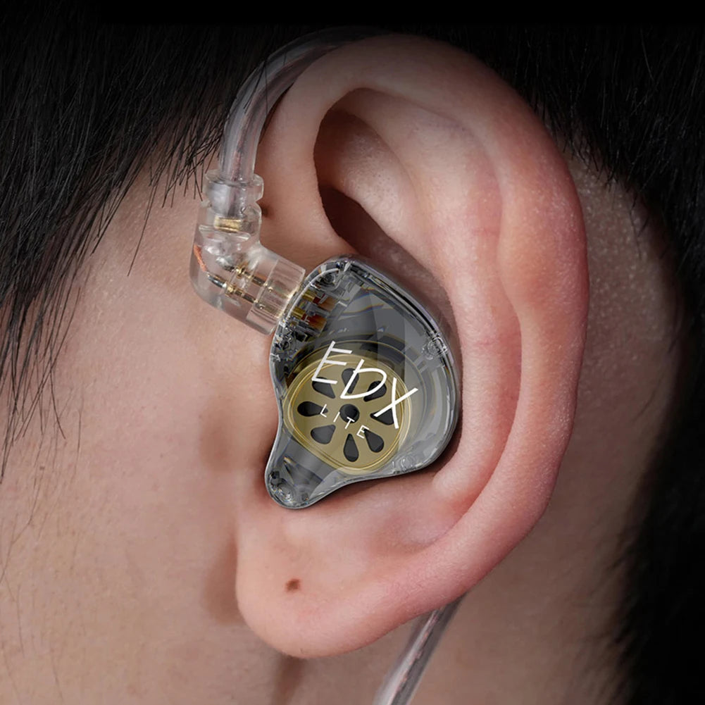 KZ EDX Lite IEM Monitor Headphones Dynamic HIFI Bass Music Earbuds In Ear Wired Earphones Noise Cancelling Sport Gaming