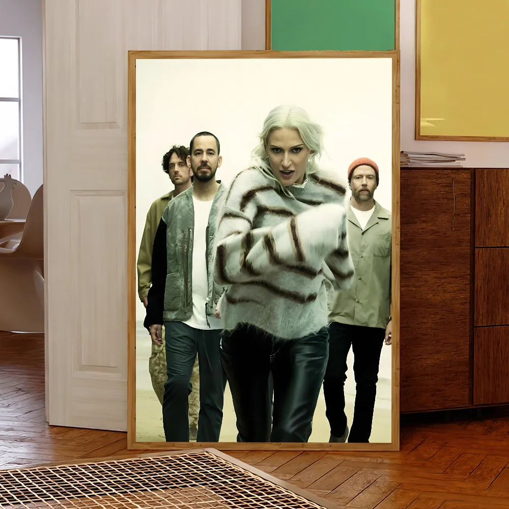 Band L-Linkin Cool P-Park From Zero Poster Self Adhesive Painting Living Room Office Decoration Bedroom Home Wall