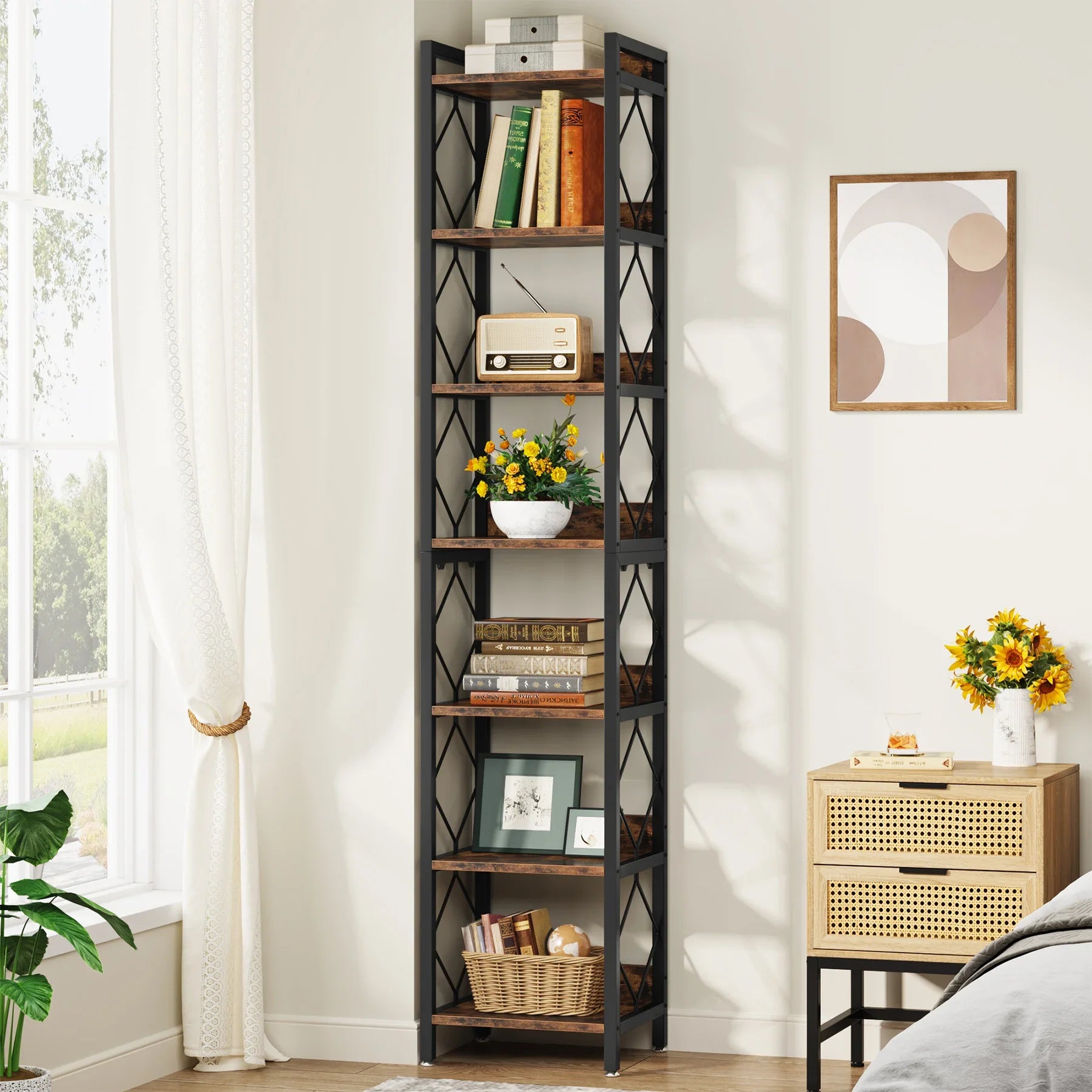 tribesigns-78-7-inch-extra-tall-narrow-bookshelf-7-tier-skinny-bookcase-for-small-spaces-freestanding-display-shelves
