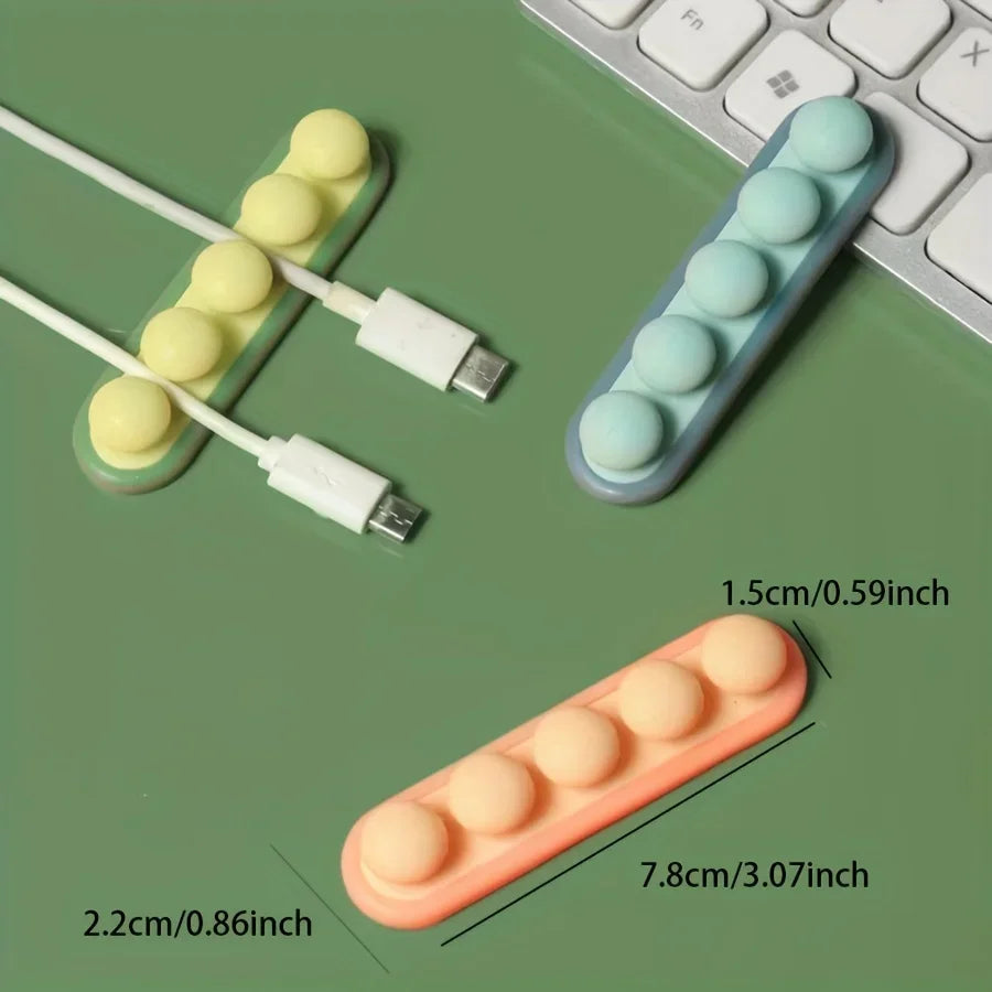 Silicone Cable Management Clip Table And Bedside Table Wire organizer Charging Cable Bracket Clip For Walls