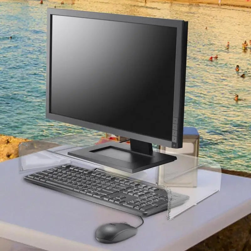 Acrylic Monitor Stand Riser Clear Computer Monitor Heighted Base Keyboard Laptop Bracket For Home Office Computer
