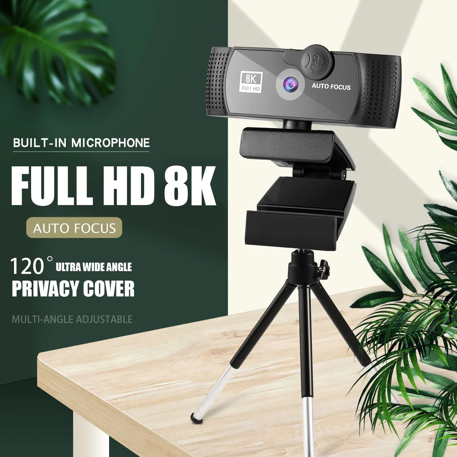 8K Webcam 4K 1080P Full HD Web Camera Auto Focus With Microphone USB Plug Web Cam For PC Computer Laptop Video Mini