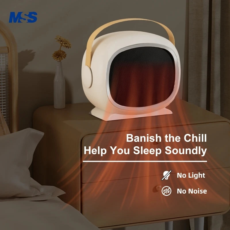 MSS 1200W PTC Ceramic Electric Heater - Fast Heating Air Warmer with Anti-Tip Over Home Office Winter Heating Appliance