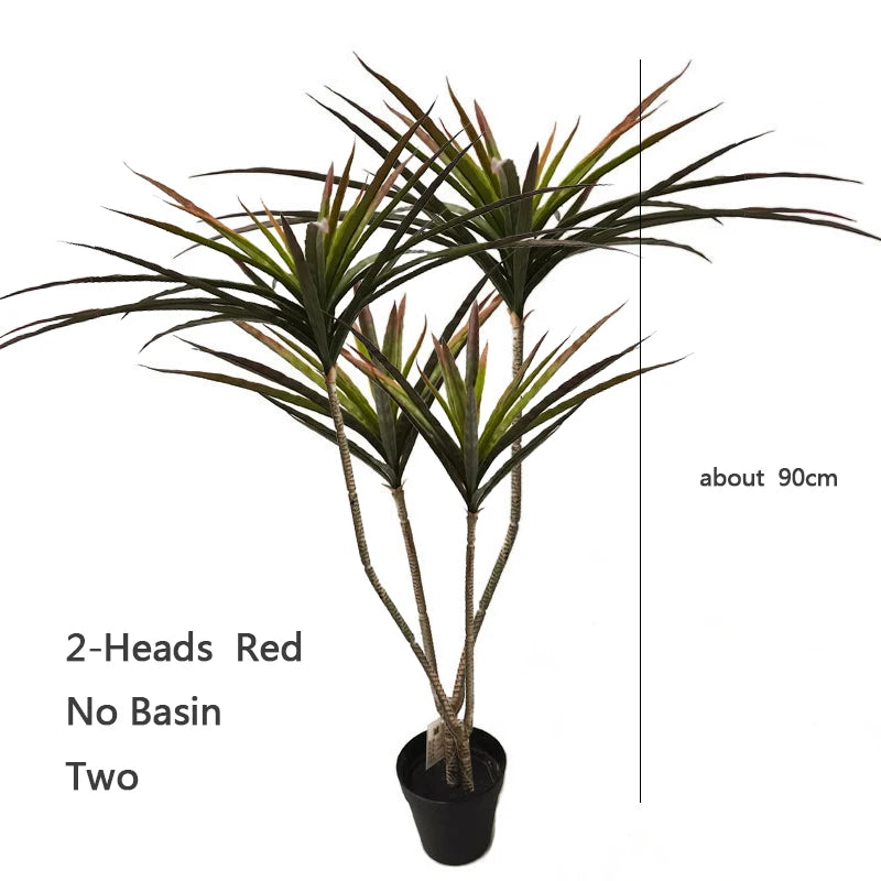 New 90-120cm Artificial Dracaena Plants Fake Plastic Palm Leaves Cycas Plant For Home Indoor Garden Decor Fake Tropical