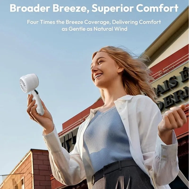 2025 Air Cooling Fan USB Charging LED Digital Display Portable Hand Fan Mini USB Desk Fan Travel Camping Outdoor