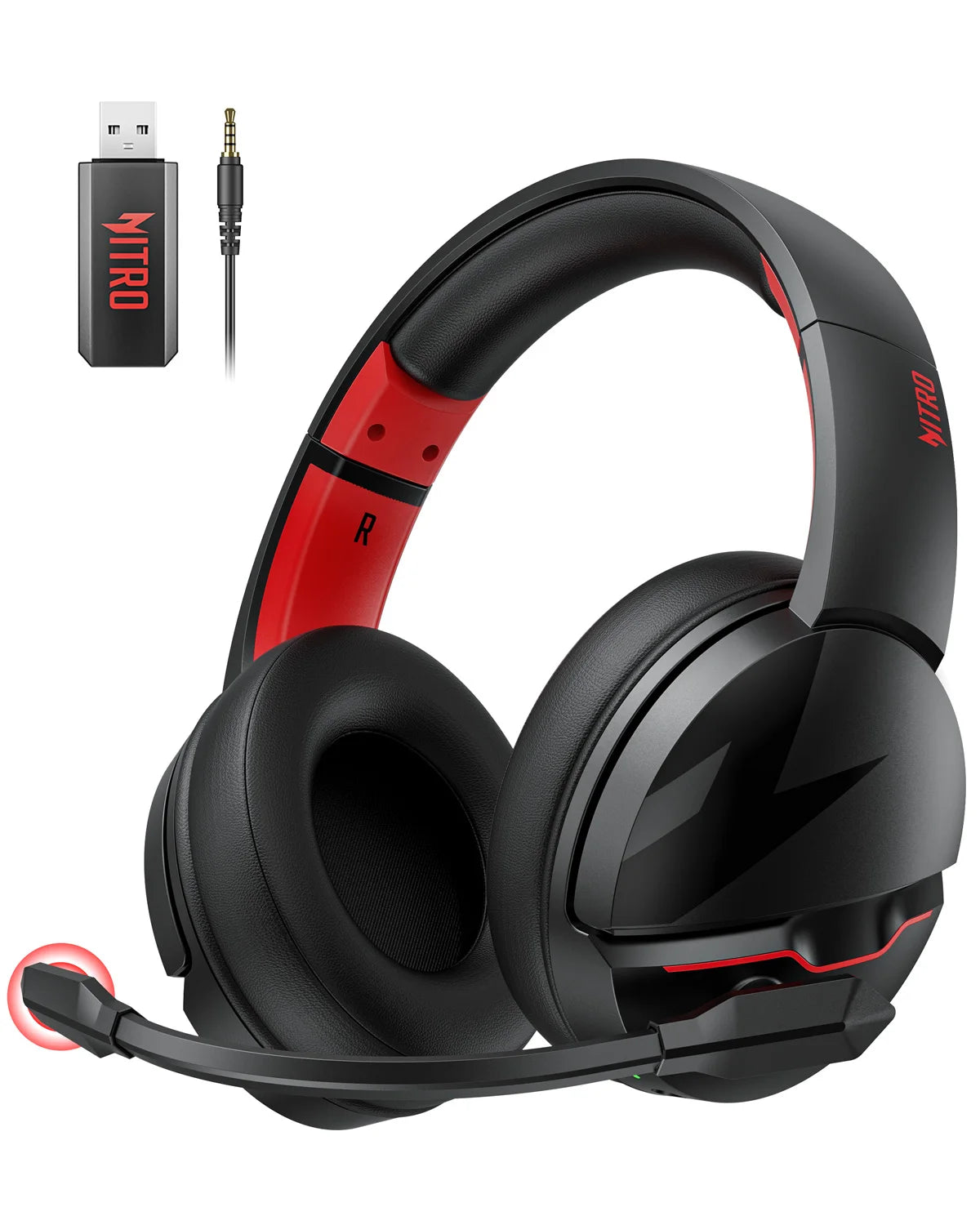 acer K2 2.4GHz Headset 50mm Drivers Clear Voice Mic 3.5mm Gaming Headphones for PC Meeting Music PS4 Wireless Gaming