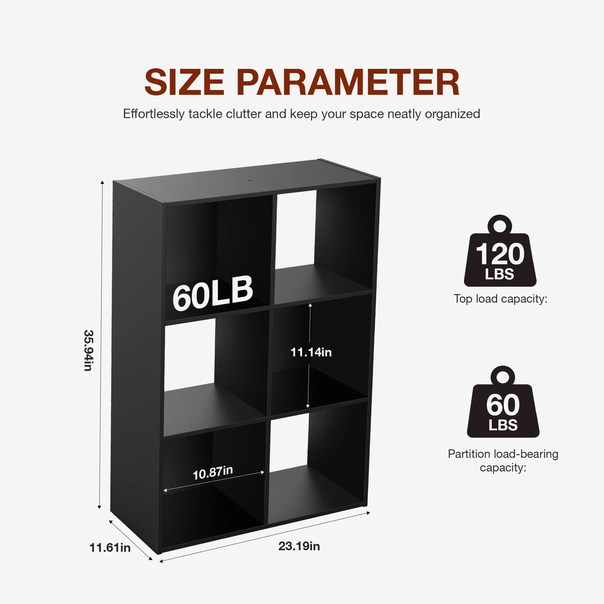 JHK 9 Cube Storage Organizer Wooden Shelf Bookcase Open Bookshelf for Living Room and Home Office Display Storage