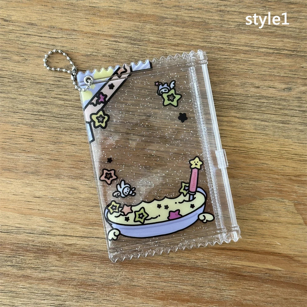 INS Transparent Candy Bag Badge Holder Korean Photocard Holder Display Bag Pendant Idol Photo Card Protective Cover