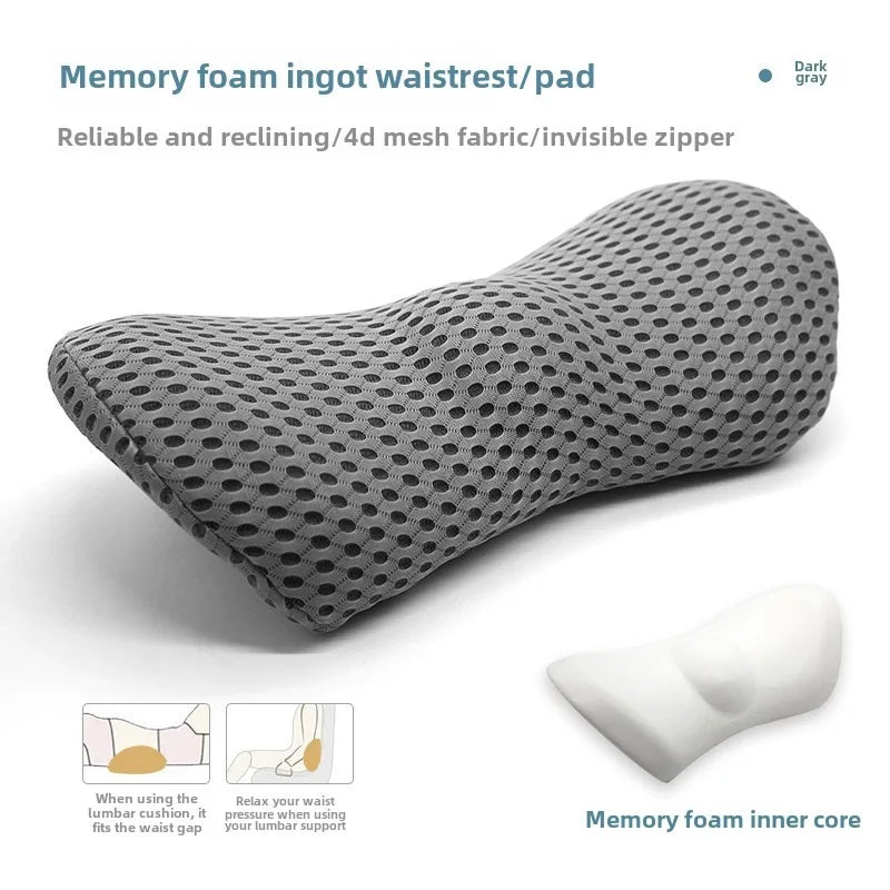 Breathable Memory Cushion Interior Accessories Bed Sleeping Pillow Car Seat Waist Pillow Lumbar Support Pillow Foam Car