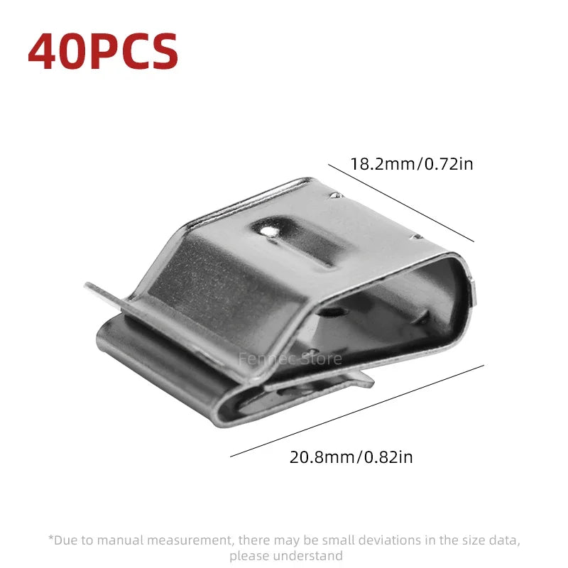 Solar Panel Cable Clips Stainless Steel PV Wire Clip Fixing Clamps 40/50/70/100PCS for PV Module Wire Accommodates 2