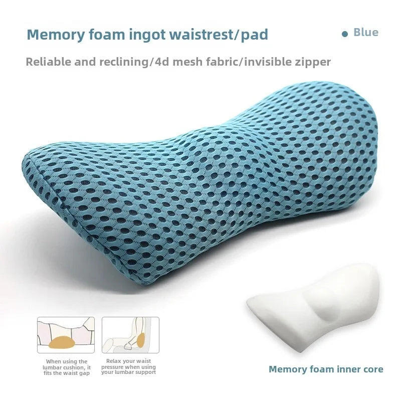 Breathable Memory Cushion Interior Accessories Bed Sleeping Pillow Car Seat Waist Pillow Lumbar Support Pillow Foam Car