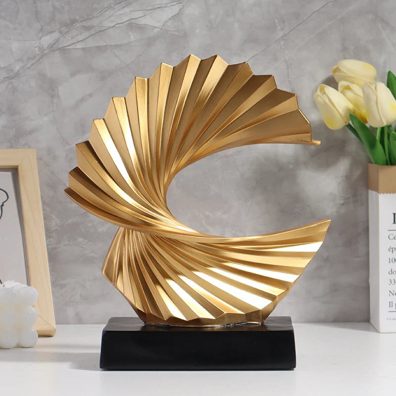 golden-wave-resin-craft-sculpture-abstract-art-home-decor-figurine-bedroom-living-room-and-study-desktop-decorations