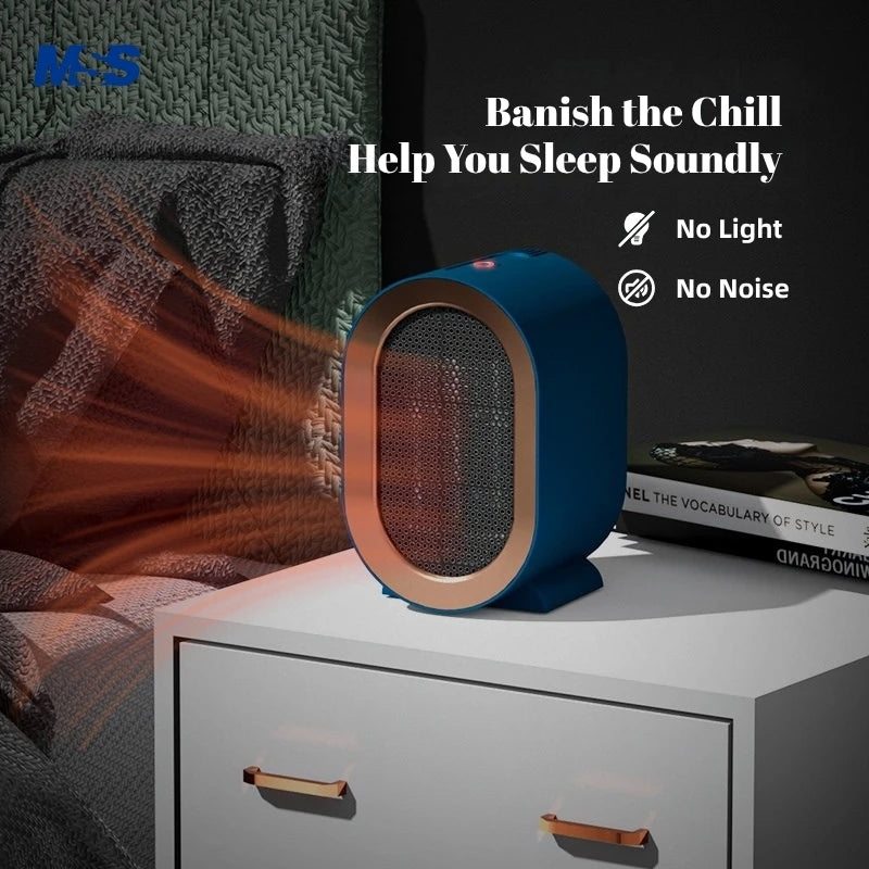 MSS 1200W Instant Heating Air Warmer - 2-Gear Temperature Regulation Anti-Tip Over Winter Heater for Home Office