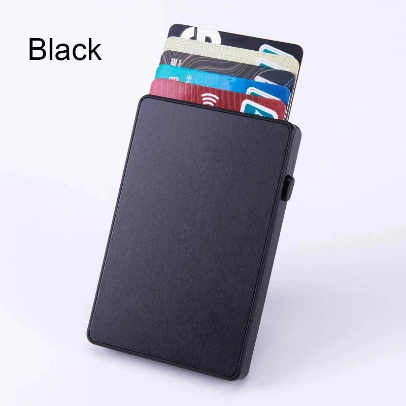 Gold Thin Pop Up ID RFID Card Holder For Man Slim Men’s Card Wallet RFID Creative Credit Card Case For Women Female - 2